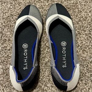 Rothy's - The Flat - Black & White 8.5